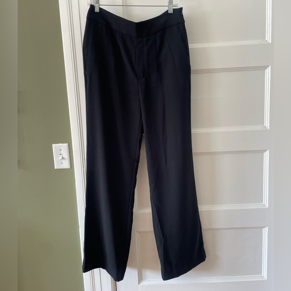 Banana Republic Black Straight Leg Suit Pants